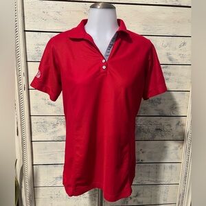 Chick Fil A Women’s Employee Red Collard Shirt Top Size Medium